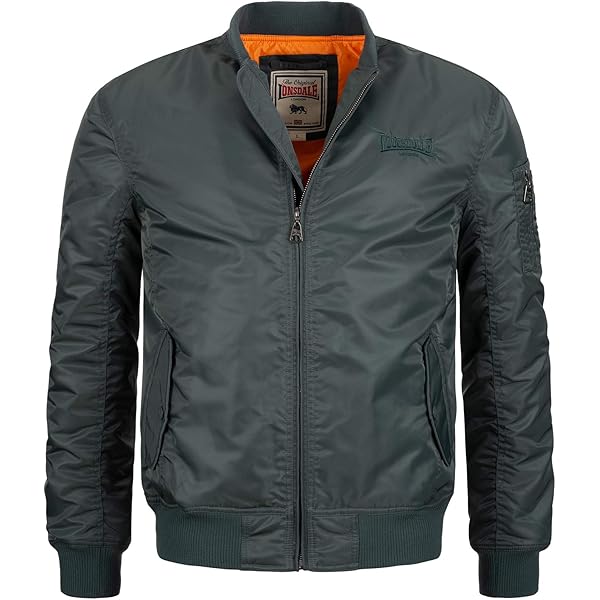 Spirit of England Lonsdale Men´s Flight Bomber MA1 Jacket Black